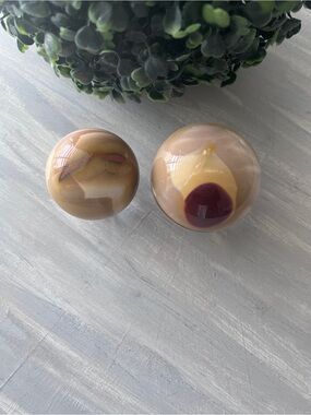 Pair of Mookaite Jasper Spheres